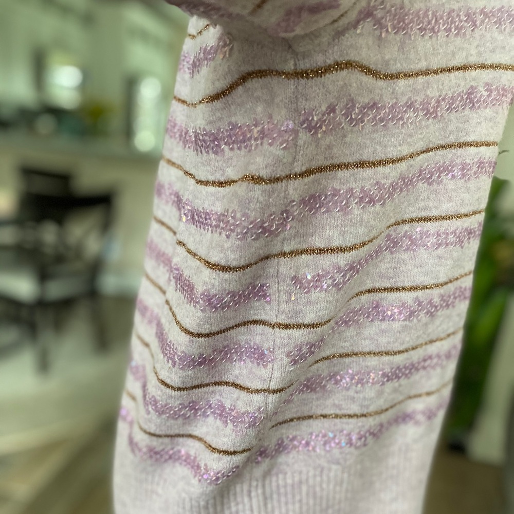 J. Crew Sequin Stripe Supersoft Yarn Sweater - Picture 5 of 9